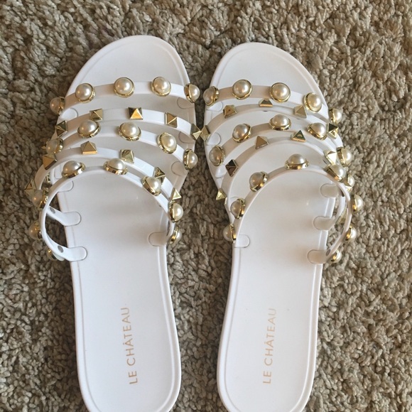 Le Chateau Studded Slides - Picture 1 of 3